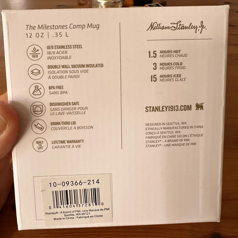 🏕️Stanley 1940 Milestones Topaz Gloss Camping Mug - Picture 6 of 7